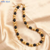 Mhs.sun 4/6/8/10MM Pearl Stainless Steel Bead Necklaces Classic Gold Plated For Women Men Daily Party Jewelry Gifts - Image 21