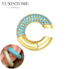 1PC Plated Gold Ear Cuff Earrings Ear Clip for Women Purple/Green/Turquoise No Pierced Earrings Jewel - Image 39