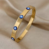Dripping Oil Evil Eyes Stainless Steel Bracelet for Women Cuff Wristband Bangle Party Jewelry Gifts Accessories - Image 3