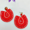 Rice bead earrings Water drop Originality Colour Crystal Design Hand knitting Bohemia Alloy Simple Beaded earrings - Image 5