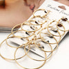 6 Pairs Hoop Earrings Set Big Circle Earrings Jewelry for Women Girls Ear Clip Punk Style Earrings Jewelry Accessories - Image 3