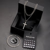 28pcs/set Casual Zircon Stud Earrings Cross Pendant Necklace Couple Ring Bracelet Set, Multi-piece Set, Suitable For Daily Wear - Image 2