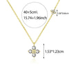Silver Dainty Lucky CZ Leaf Necklace for Women Gold Plated Flowers Elegant Pendant Necklace Wedding Jewelry - Image 2