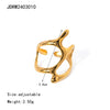 Stainless Steel Minimalist Irregular Curve Geometric Curved Ring Unisex Jewelry Gift - Image 22