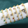 Candy Color Charm Bracelet with Adjustable Open Bangle - Image 2