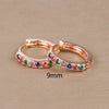 2pcs Stainless Steel Minimal Hoops Earrings for Women Round Circle Punk Helix Tragus Rainbow CZ Huggie Earring Piercing Jewelry - Image 12