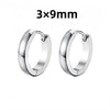 1Pair Punk Lock Lightning Chain Feather Leaf Stainless Steel Male Woman's Piercing Hoop Earring for Man Jewelry Vintage - Image 29
