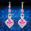 Zircon Water Drop Earrings For Women Silver Color Long Dangle Hanging Earring Female Wedding Ear Jewelry Gift - Image 37