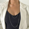 Minimalist Double Layered Y Shaped Collarbone Necklace for Women Long Chain Drop Necklace Girls Party Body Jewelry Gifts - Image 5