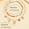 Bohemian Multilayer Beaded Necklace with Heart Charm - Image 5