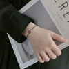 European Style Retro Red Crystal Bangle Silver Flower Personality Leaf Opening Bracelets - Image 2