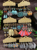 Ethnic Style Antique Alloy Earring Retro Hollow Earrings Bohemian Tassel Leaf Heart Shaped Pendant Accessories - Image 1