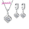 Women Bridal Jewelry Sets Silver Zircon Austrian Crystal Necklace Pendent/Earring/Chain/Bracelet - Image 6