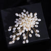 Pearl Flower Brooch Pin with Bouquet Style Accents - Image 3