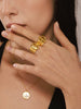 Rings For Women Stainless Steel Adjustable Gold Plated Punk Open Ring Jewelry Accessories Couples Gifts - Image 14