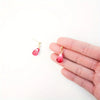 Creative Red Pomegranate Seed Pendant Golden Ear Studs Mini Fruit Handmade Jewelry Pomegranate Dangle Earrings Gift for Her - Image 5