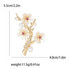 Enamel Plum Blossom Pin for Women Unisex Pearl Branch Brooch Office Party Friend Gifts Jewelry Accessories - Image 8