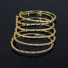Thin Colorful CZ Paved Gold Color Bangle For Women Micro Paved Cubic Zirconia Sparking Jewelry - Image 2
