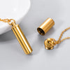 Cylinder Ashes Urn Pendant Charm Stainless Steel Cremation Memorial Necklace Jewelry 3 Colors - Image 4