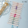 12pcs/set Colorful Flower Alloy Charms Bracelet Set For Women Hand-woven Acrylic Beads Rope Adjustable Bracelet Jewelry Gifts - Image 2