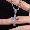 60Cm Twisted Chain Long Necklace for Women/Men Cubic Zirconia Cross Pendant Necklace Gift Love Accessories - Image 3