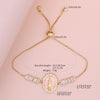 Oval Shape Shell Zircon Virgin Mary Push Pull Adjustable Bracelet Women Classic Versatile Jewelry - Image 7