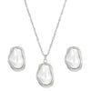 Baroque Imitation Pearl Torque Necklace Bangle Ring Set For Women Wedding Clavicle Jewelry Set - Image 21