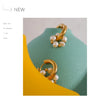 Fans Welfare Style Pearls Stainless Steel Gold Color Huggie Hoop Earrings Jewelry for Women - Image 18