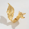 Ingemark Gold Color Metal Leaves Cuff Bangles for WomenExaggerated Punk Geometric Wrap Bangle Party Grunge Men Jewelry - Image 6