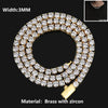 Hip Hop Jewelry Cubic Zirconia Iced Out Tennis Chain Iced Out Gold Plated Bling Necklace For Women - Image 8