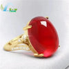 Red Agate Jade Ring Female Opening Adjustable Simple Style Chalcedony Silver Ring for Mom Women Rings Jewelry Gift - Image 5