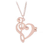 Music Note Heart Necklace of Treble and Bass Clef Women Infinity Love Charm Pendant Necklace Stainless Steel Jewelry Gift - Image 5