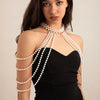 Imitation Pearl Tassel Shoulder Chain Bridal Body Jewelry - Image 2