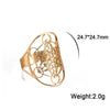 Eueavan Flower of Life Ring Stainless Steel Sacred Geometry Archangel Metatron Ring Adjustable Amulet Jewelry Gift - Image 29