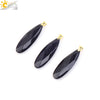 Csja Water Drop Necklaces Crystal Pendant Stainless Steel Chain Necklace for Women Stone Amethyst Jewelry Gift - Image 25