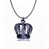 Crown Pendant Necklace on Long Sweater Chain - Image 9