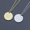 Stainless Steel Disc Pendant Necklace with 45 cm Chain and 5 cm Extension - Image 4