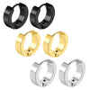 1 Pair Minimalist Punk Black Stainless Steel Male Piercing Hoop Earring for Women Teens Party Accessories for women - Image 6