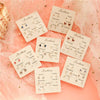 Pink Heart and Bow Stud Earrings Set with Pearl-Style Details - Image 3