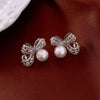 White Bowknot Imitation Pearls Tassel Dangle Earrings Women Temperament Versatile Earring Elegant Jewelry K - Image 15