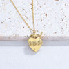Pink Rhinestone Heart Necklace For Women Gothic Sword Go Through Love Choker Elegant Crystal Flower Necklaces Y2k Jewelry - Image 5