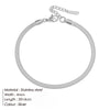 Silver Color Snake Chain Anklet for Women Beach Chain Ankle Gifts Stainless Steel Not Allergic Men's Blade Chain Wholesal - Image 9