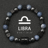 12 Constellation Blue Coral Lava Stone Stone Beads Bracelet For Men Couple Rope Friendship Zodiac - Image 16