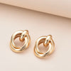 Twist Knot Metal Stud Earrings For Women Hollow Geometric Gold Silver Color boucles d'oreilles Unusual Earrings Jewelry - Image 4