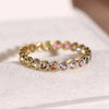 Colorful Rainbow Cubic Zircon Promise Rings for Women Gold Color Wedding Accessories Statement Jewelry - Image 4