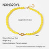 Rainbow Cat's Eye Glass Bead Chain Necklace Gold Plated Stainless Steel Collar Chain Colorful Jewelry for Women Unique Gift - Image 8