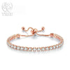 Noble Silver Bracelet Chain Color Crystal Hand Jewelry For Women Charm Wedding Gift Party 18cm - Image 9