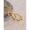 Arrivals Stainless Steel Zirconia Wave Shape Thin Finger Ring Pvd Plated Minimalist Chic Jewelry Gift - Image 3