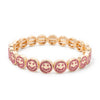 Happy Bangle Paved Diamond Enamel Beaded Bracelets For Women Boho Gold Color Elastic Bracelets - Image 18