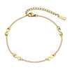 Adjustable Satellite Beaded Anklet Bracelets for Women,Stainless Steel Summer Beach Foot Chain Stainless Steel - Image 8
